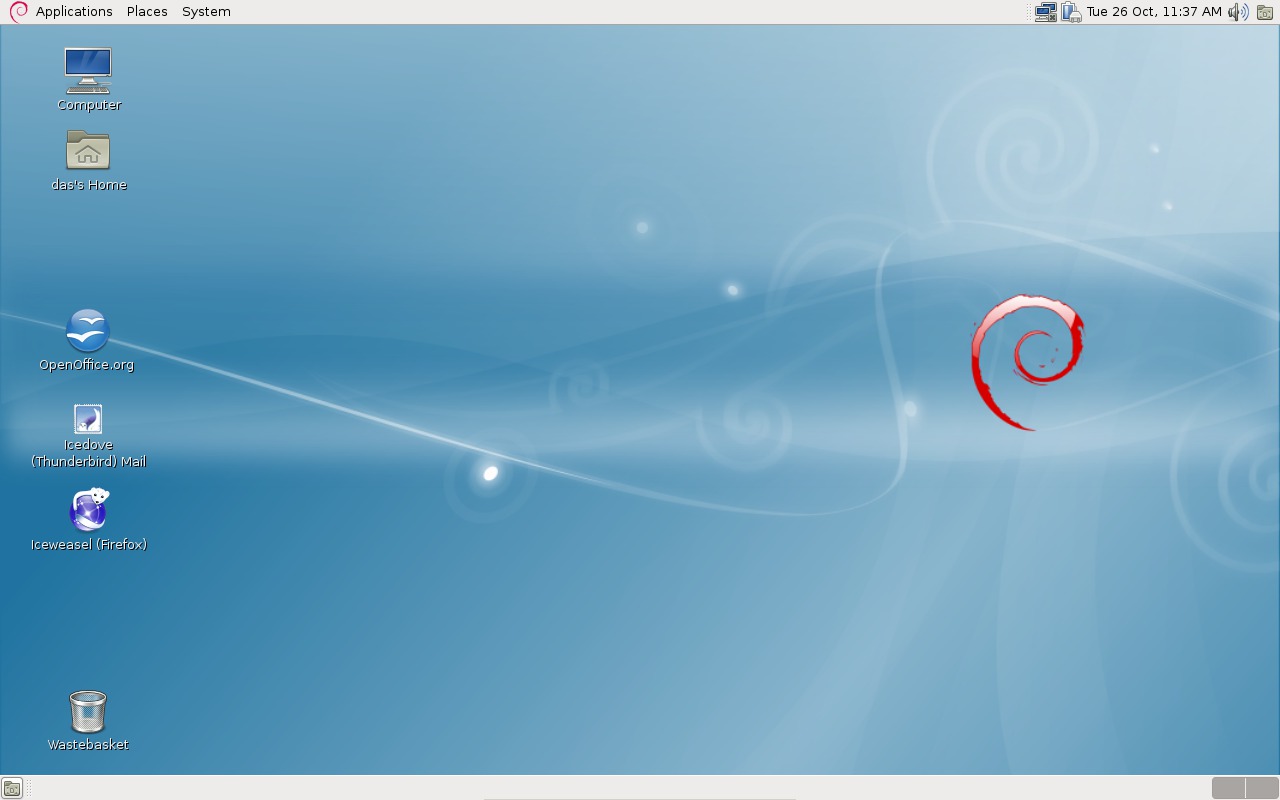business workstation debian desktop screenshot